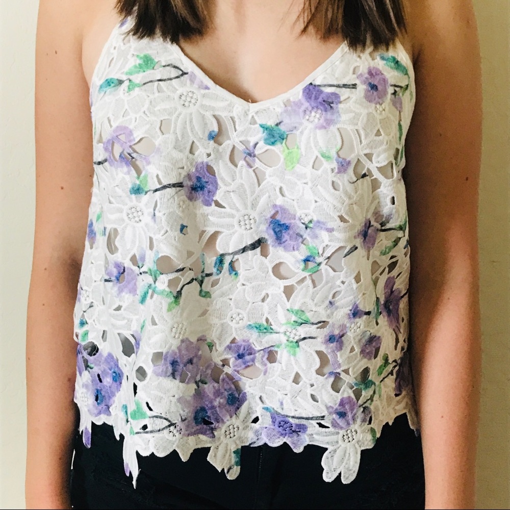ASTR Printed Lace Camisole - Picture 2 of 6